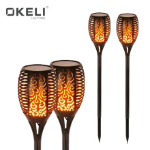 OKELI Torch Lights Realistic Dancing Flames ABS IP65 Waterproof 18W Outdoor Lawn Led Solar Garden Light